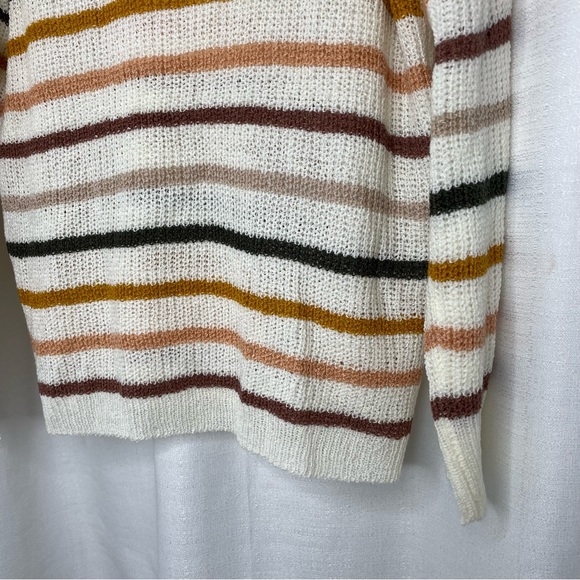 Pink Lily V-Neck Striped Sweater - Picture 5 of 8